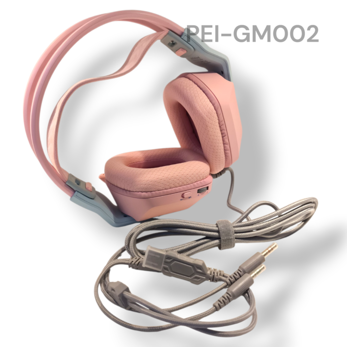 Headset Gamer Rosa RGB PEI-GM002 PEINING - Imagem 2