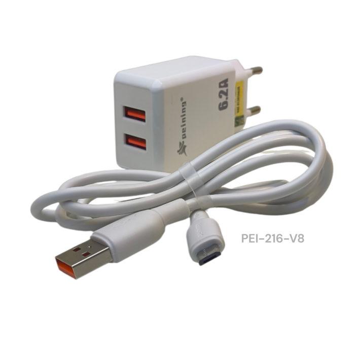 CARREGADOR COM DUAL USB 6A PEINING - Imagem 2