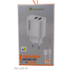 CARREGADOR COM DUAL USB 6A PEINING