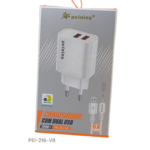 CARREGADOR COM DUAL USB 6A PEINING
