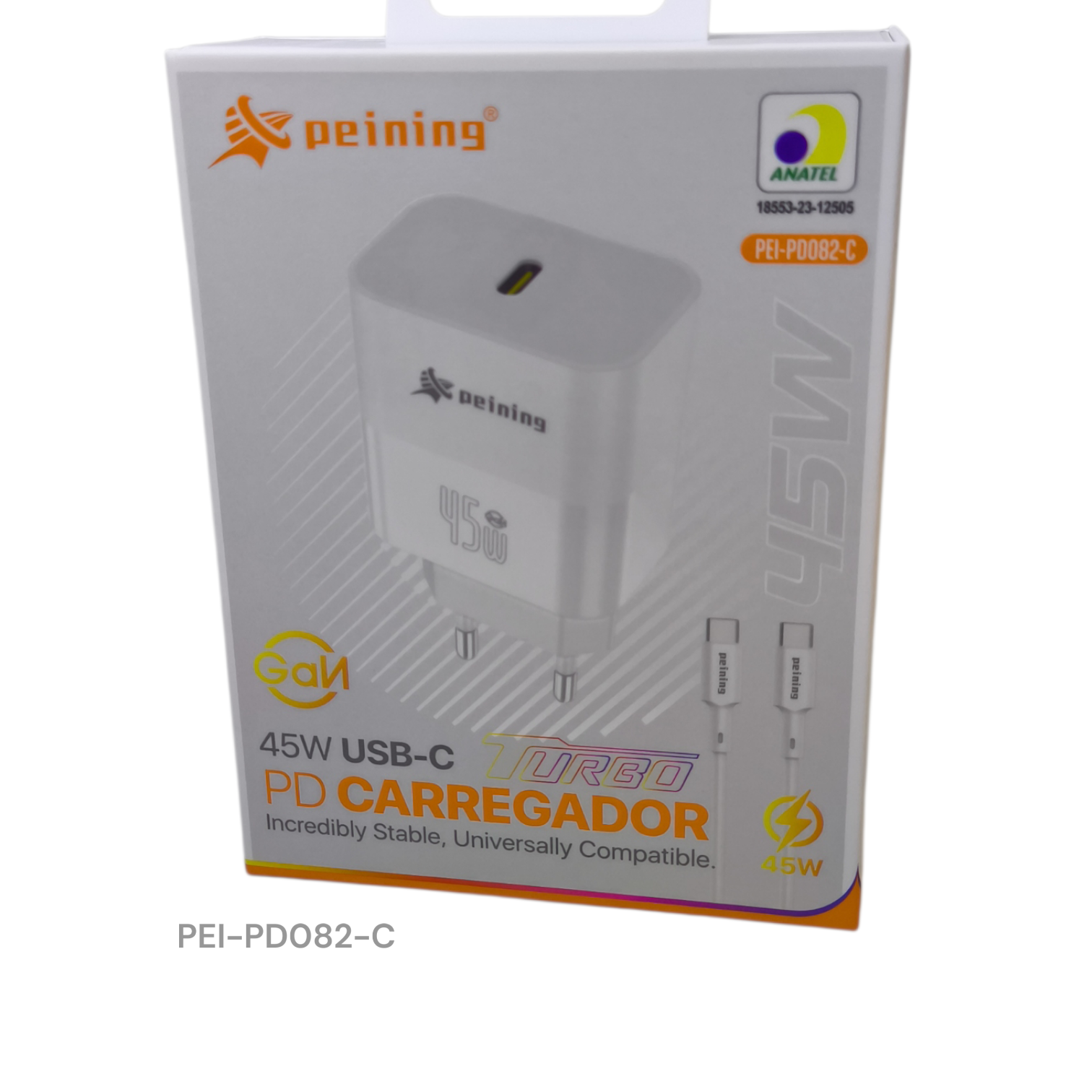 IMG_3889353576037513471 CARREGADOR GAN TURBO PD PEINING 45 W - Imagem 1