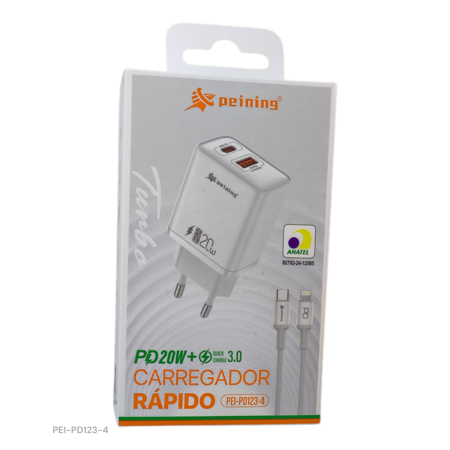 IMG_3890023560494161784 CARREGADOR RÁPIDO PD 20W QUICK CHARGE PEINING - Imagem 1