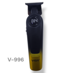 Máquina De Cortar Cabelo Profissional Masculina VGR V-996 Com Lâmina DLC , 7000 RPM , Display LED , Aparador De Sem Fio