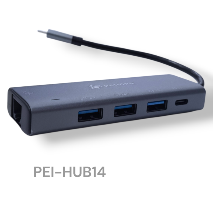 HUB USB-C 5X1 PEI-HUB14 PEINING - Imagem 2