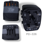 CARREGADOR UNIVERSAL PEI-326 ADAPTADOR INTERNACIONAL PEINING - Imagem 2