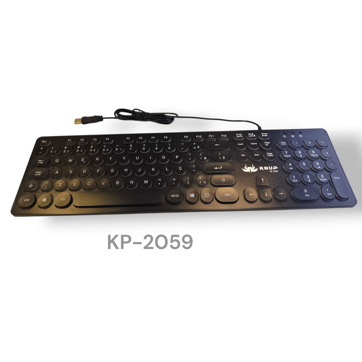 IMG_7632815698767066356 TECLADO COM FIO KP-2059 KNUP - Imagem 1