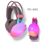 Fone de ouvido com microfone RGB PEI-680