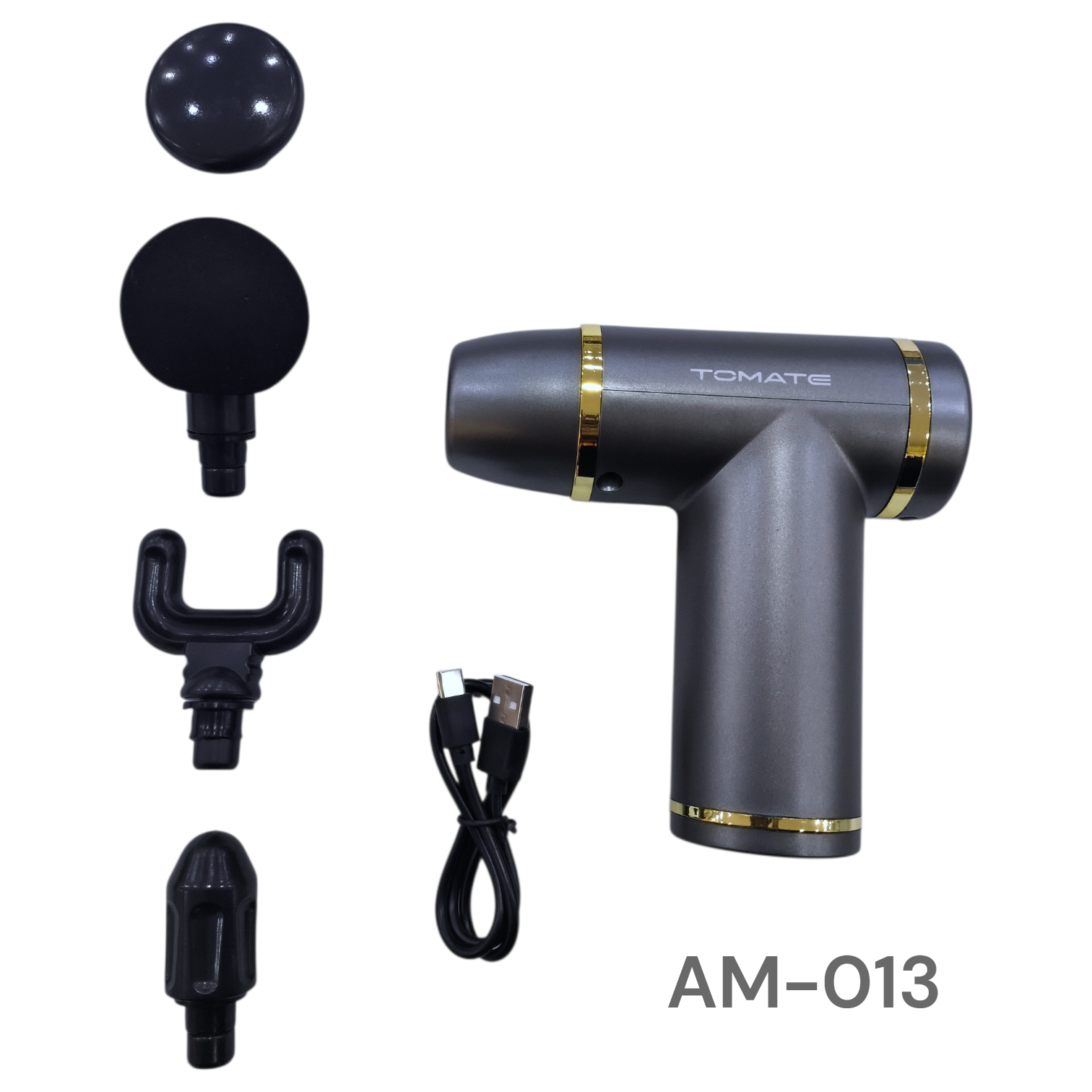 IMG_8371678883059556333.jpg MASSAGEADOR MUSCULAR COM 8 NIVEIS 3300RPM TOMATE AM-013 - Imagem 1