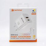 Carregador Turbo 35w Compativel Com iPhone 8 X Xr 11 12 13 14 Pro Max Usb Tipo C Duplo