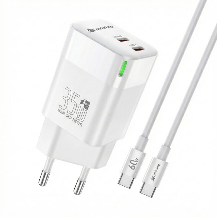 Carregador Celular 35w Turbo Power Usb A + Usb-c Com Tipo C - Imagem 2